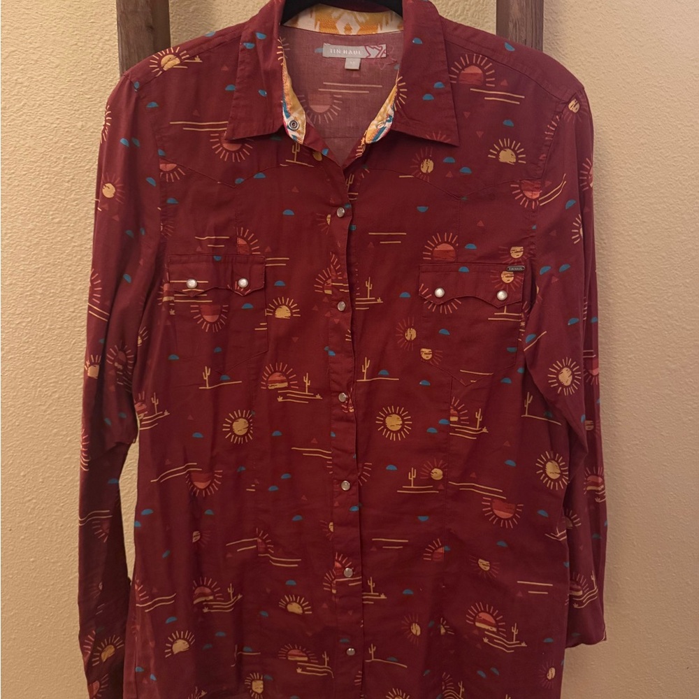 Tin Haul Brick Southwest Pearl Snap Shirt